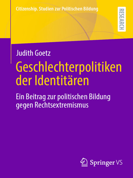 Title details for Geschlechterpolitiken der Identitären by Judith Goetz - Available